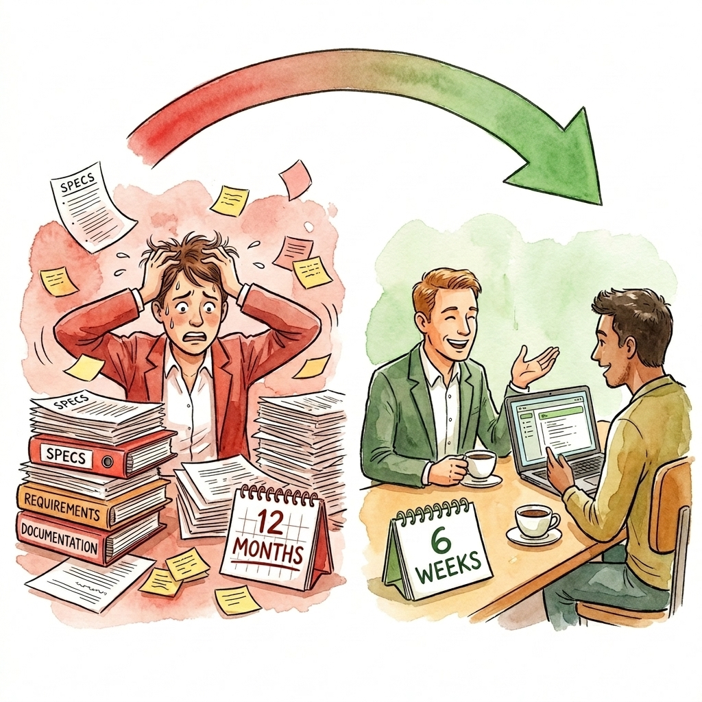 Traditional vs Mio development approach